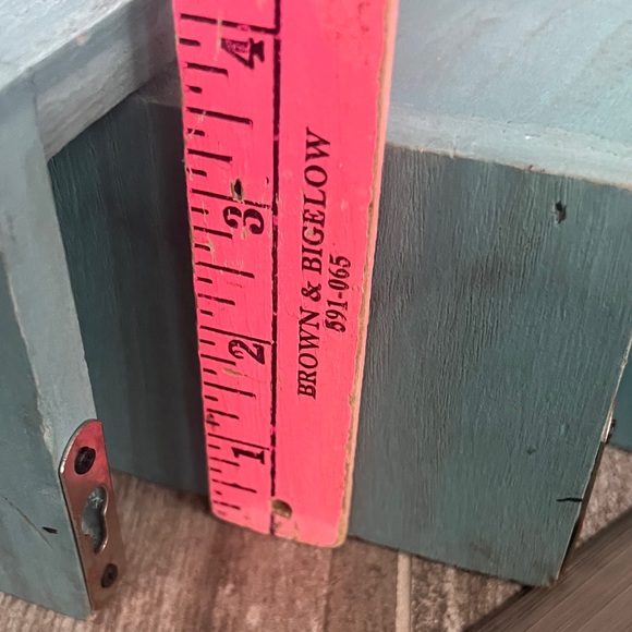 Vintage Teal Green Wooden Shelf Set of 3 - Picture 10 of 15